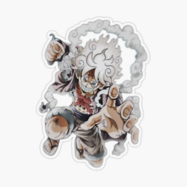 One piece luffy gear 5 Sticker by Soulzodiac