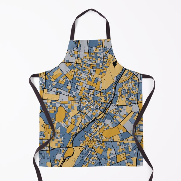 Item preview, Munich Map Pattern in Blue & Gold designed and sold by PatternMaps.