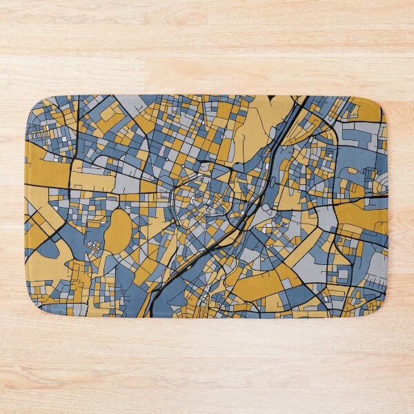 Item preview, Munich Map Pattern in Blue & Gold designed and sold by PatternMaps.
