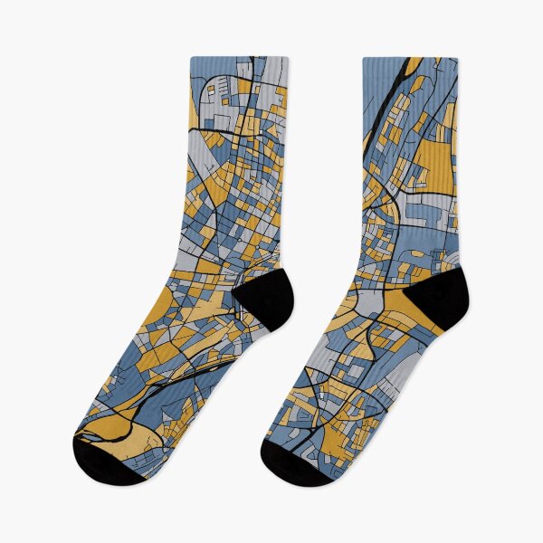 Item preview, Munich Map Pattern in Blue & Gold designed and sold by PatternMaps.