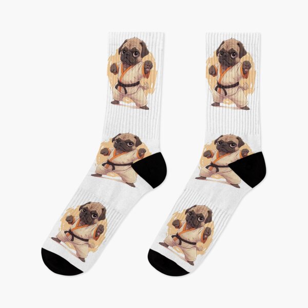 Item preview, karate pug designed and sold by DerSenat.