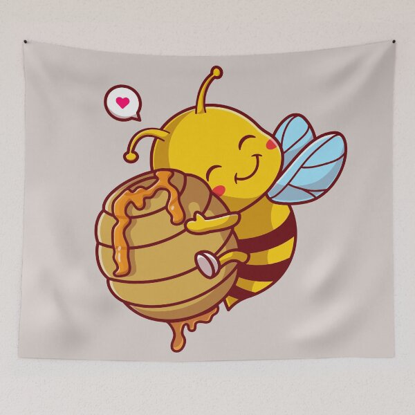 Item preview, Sweet Honey Bee Embrace: Cartoon Vector Illustration designed and sold by hjian8219.
