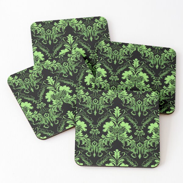 Artikelvorschau, Buntes Fantasiemuster schwarz grün Ornamente Spitze entworfen und verkauft von G-M-Designs.