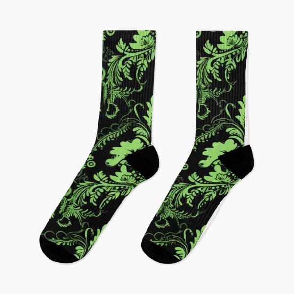 Artikelvorschau, Buntes Fantasiemuster schwarz grün Ornamente Spitze entworfen und verkauft von G-M-Designs.