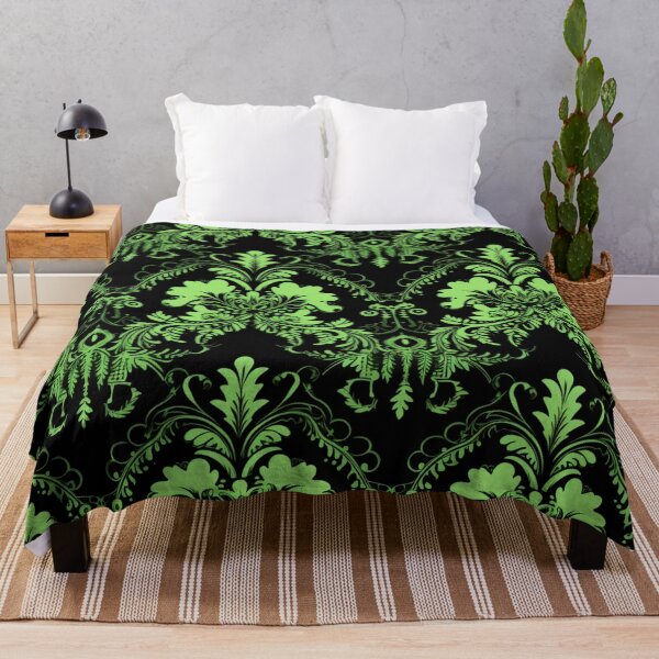 Artikelvorschau, Buntes Fantasiemuster schwarz grün Ornamente Spitze entworfen und verkauft von G-M-Designs.