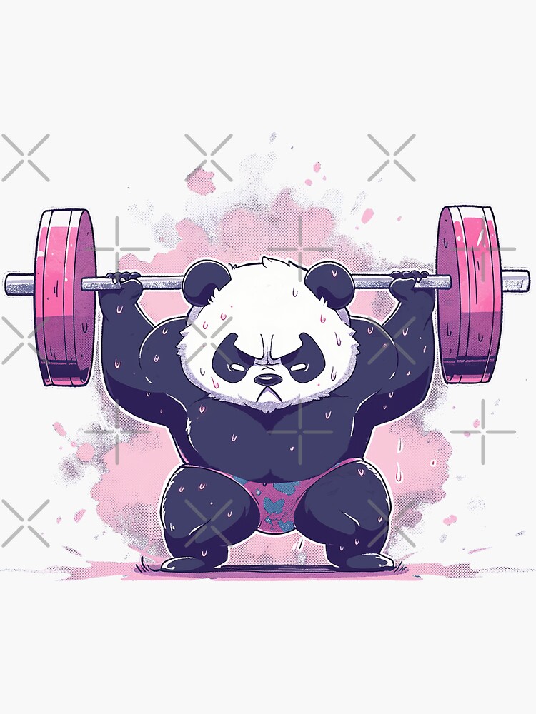 I can bear the pain, weightlifting, bear, bodybuilding, gym, teddy bear,  workout, animal lover, baby panda, bamboo, birthday gifts, body builder,  cute panda, exercise, fitness, funny panda, Poster for Sale by bimmer325