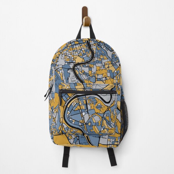 Item preview, Rome Map Pattern in Blue & Gold designed and sold by PatternMaps.