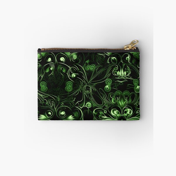 Artikelvorschau, Buntes Fantasiemuster schwarz grün Ornamente Spitze entworfen und verkauft von G-M-Designs.
