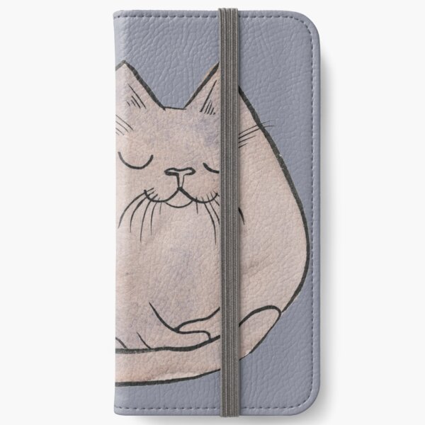 Sleepy Kitty Lump iPhone Wallet