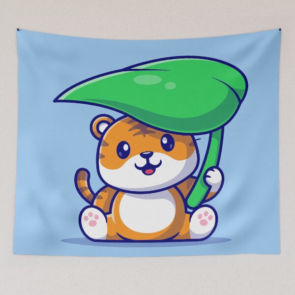 Item preview, Tiger's Tender Touch: Cartoon Vector Illustration designed and sold by hjian8219.