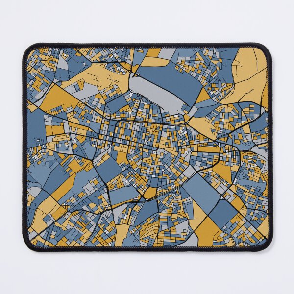 Item preview, Sofia Map Pattern in Blue & Gold designed and sold by PatternMaps.