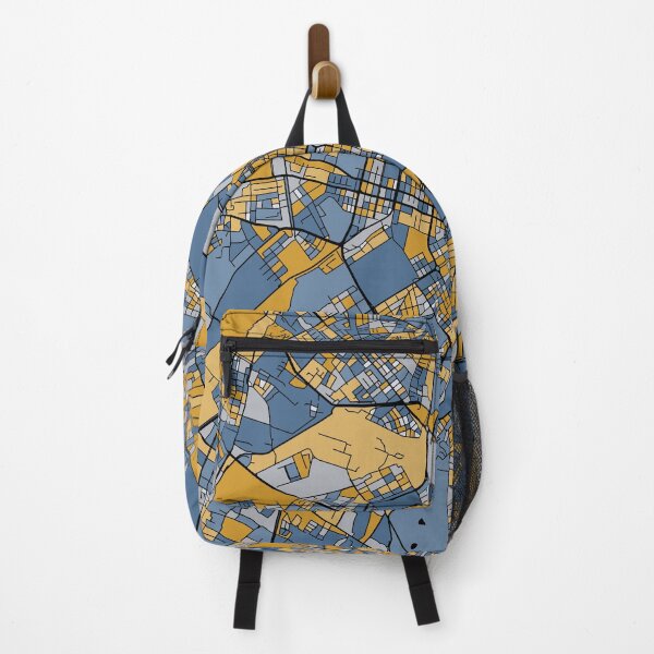 Item preview, Sofia Map Pattern in Blue & Gold designed and sold by PatternMaps.