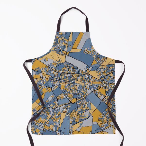 Item preview, Sofia Map Pattern in Blue & Gold designed and sold by PatternMaps.