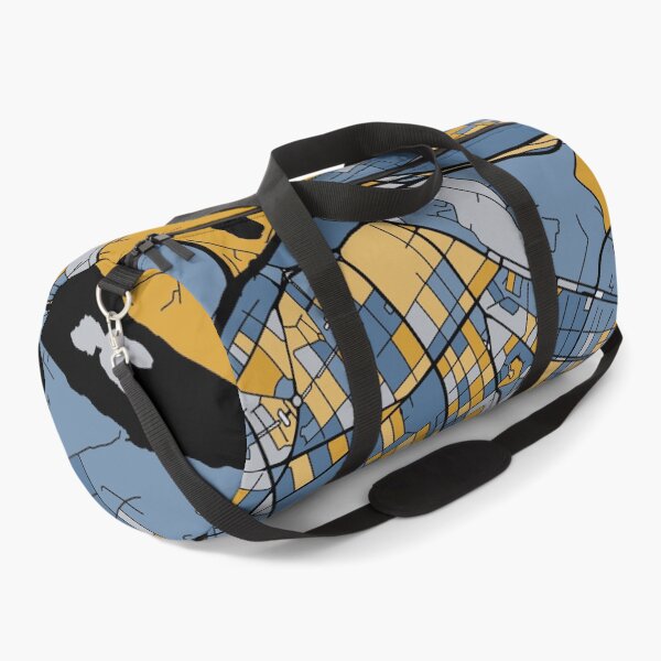 Item preview, Stockholm Map Pattern in Blue & Gold designed and sold by PatternMaps.
