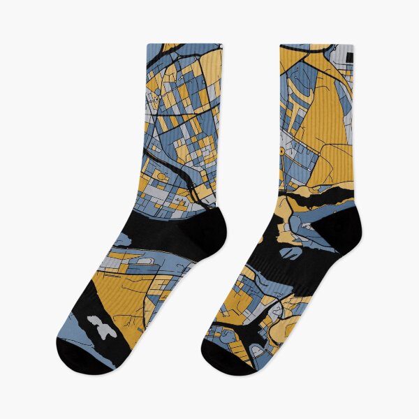 Item preview, Stockholm Map Pattern in Blue & Gold designed and sold by PatternMaps.