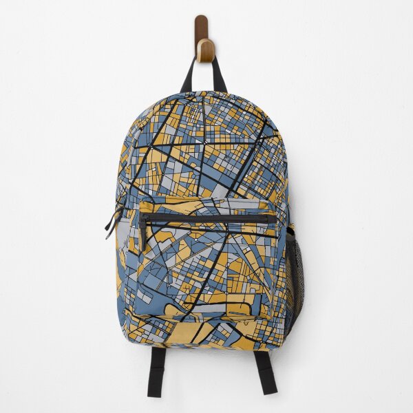 Item preview, Turin Map Pattern in Blue & Gold designed and sold by PatternMaps.