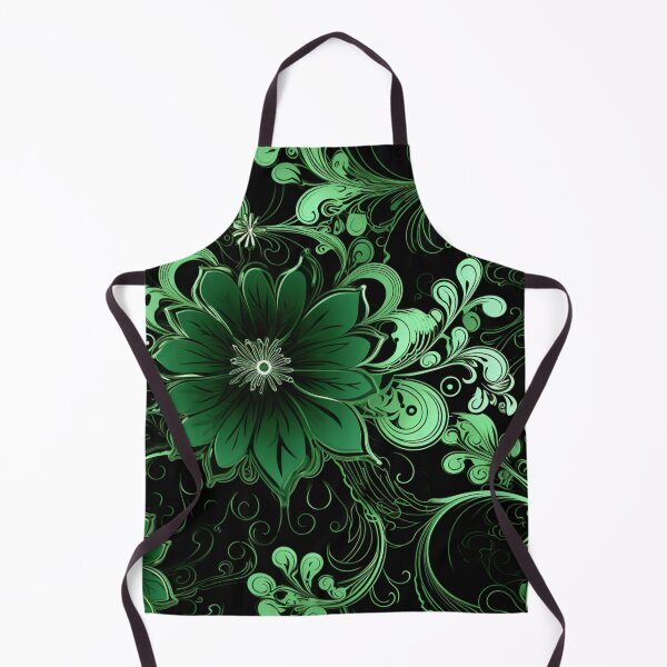 Artikelvorschau, Buntes Fantasiemuster schwarz grün Ornamente Spitze entworfen und verkauft von G-M-Designs.