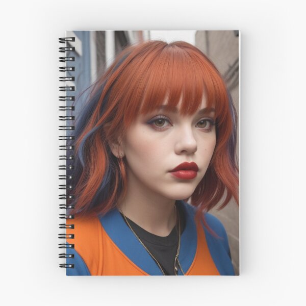 Item preview, orange and blue woman portrait designed and sold by jsebouvi.