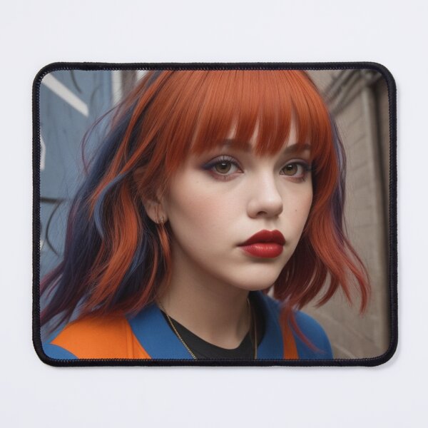Item preview, orange and blue woman portrait designed and sold by jsebouvi.
