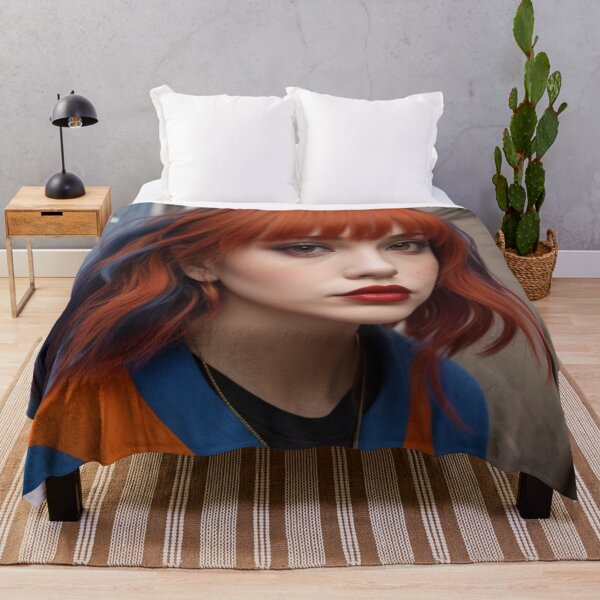 Item preview, orange and blue woman portrait designed and sold by jsebouvi.