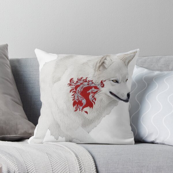 Item preview, The embroidery style White Wolf designed and sold by Ramen-Tees.