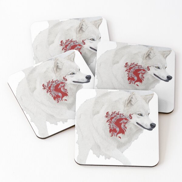 Item preview, The embroidery style White Wolf  designed and sold by Ramen-Tees.
