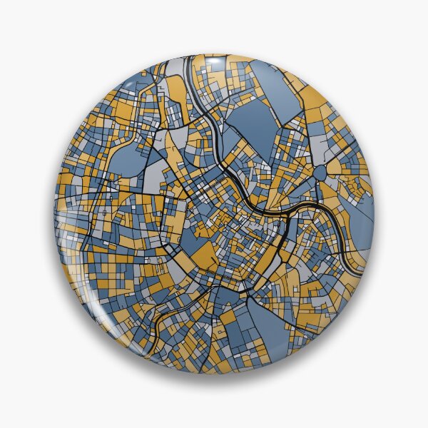 Item preview, Vienna Map Pattern in Blue & Gold designed and sold by PatternMaps.