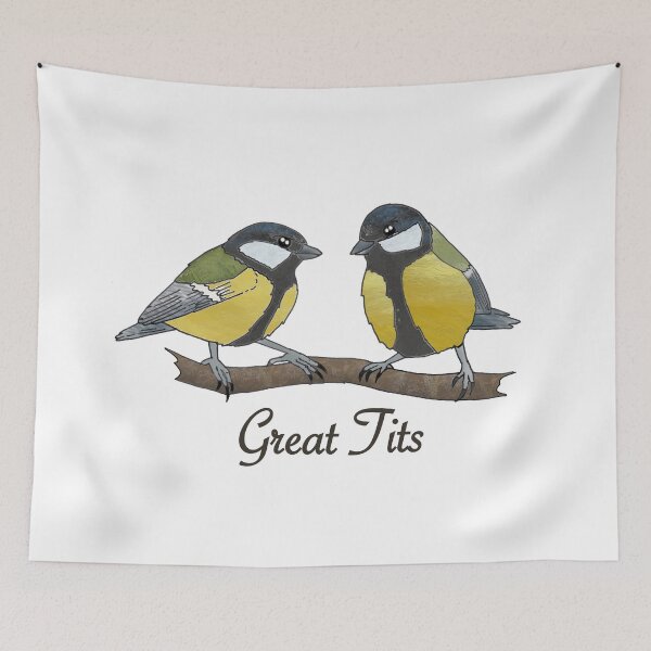 Item preview, Great Tits (dark text for light background items) designed and sold by C-Birb.
