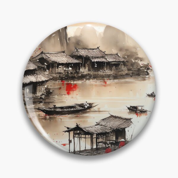 Item preview, Boat on the river designed and sold by Pixeledfox.