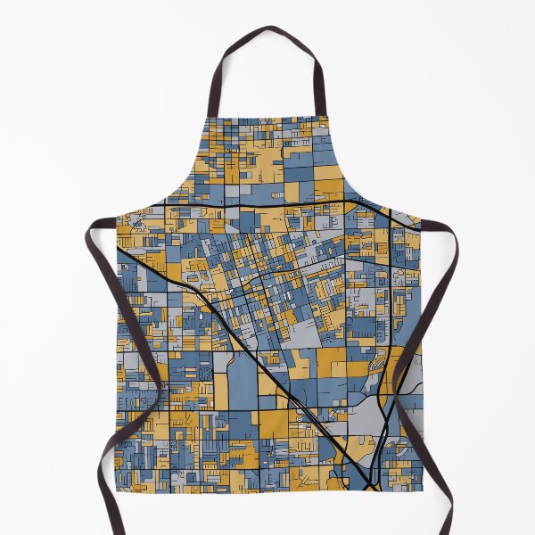 Item preview, Anaheim Map Pattern in Blue & Gold designed and sold by PatternMaps.