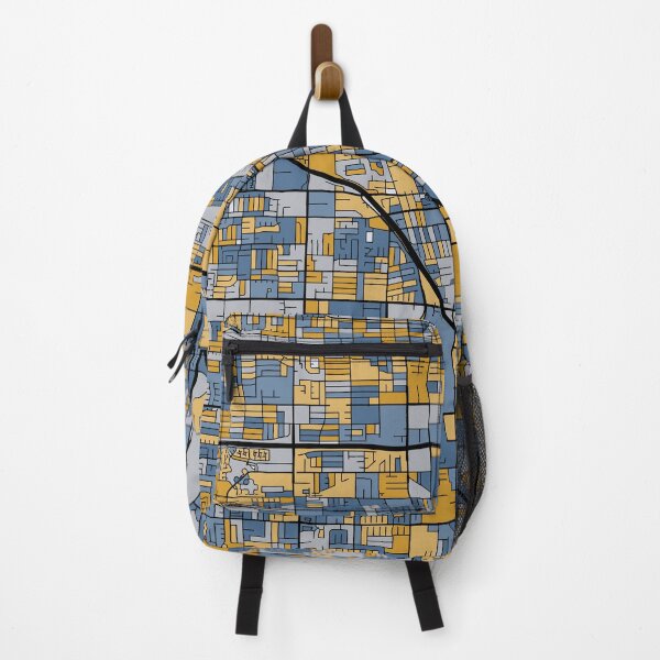 Item preview, Anaheim Map Pattern in Blue & Gold designed and sold by PatternMaps.