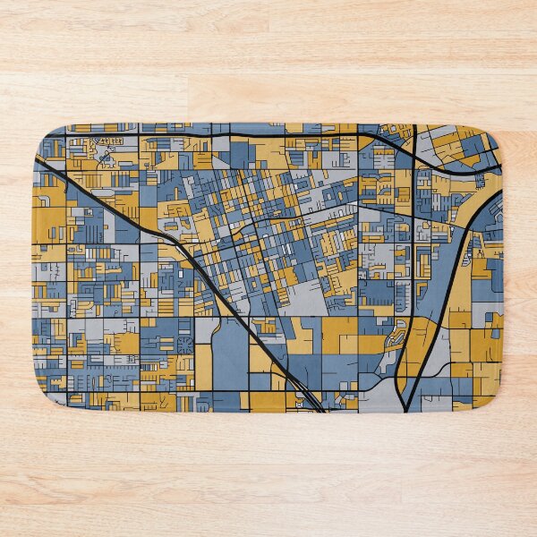 Item preview, Anaheim Map Pattern in Blue & Gold designed and sold by PatternMaps.