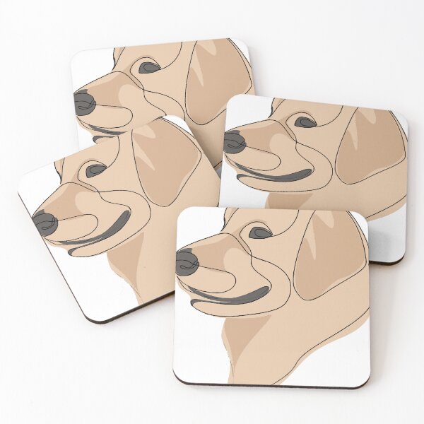 Item preview, Golden Retriever - one line drawing with colour designed and sold by mcmullinsbec.