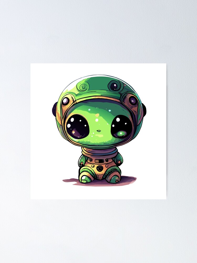 Imagen 1 de 3, Póster con la obra Cute Baby Alien - Zippy, diseñada y vendida por ArchieDid.