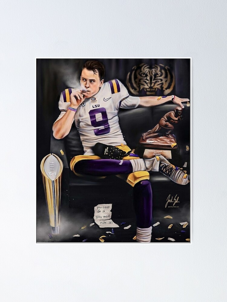 joe burrow smoking cigar painting