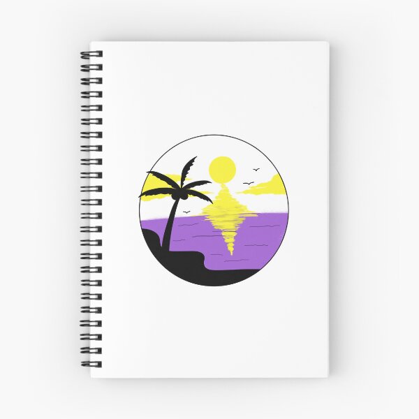 Item preview, Non Binary LGBTQ Pride Coconut Tree Sunsets designed and sold by GM-666.