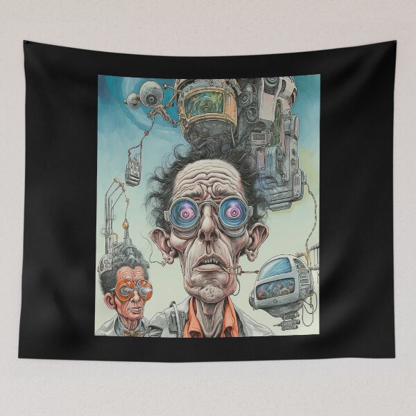 Item preview, The future world where the old man and the machine harmoniously become one designed and sold by gomezartistform.