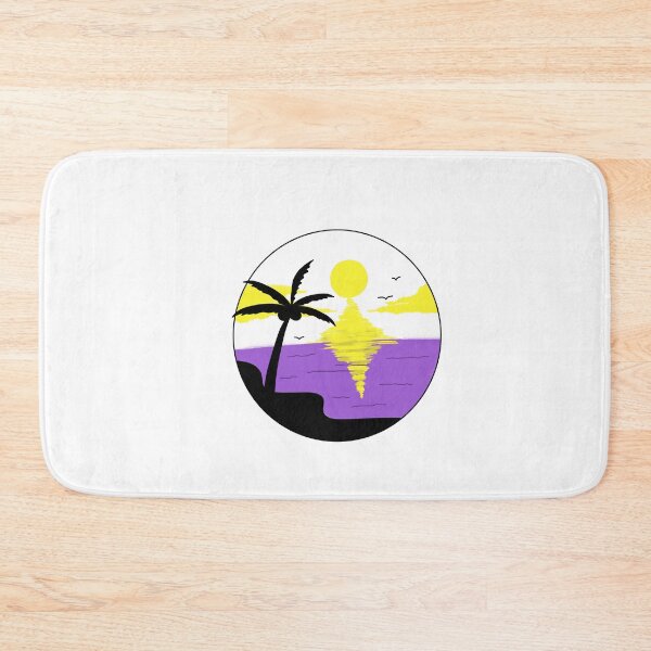 Item preview, Non Binary LGBTQ Pride Coconut Tree Sunsets designed and sold by GM-666.