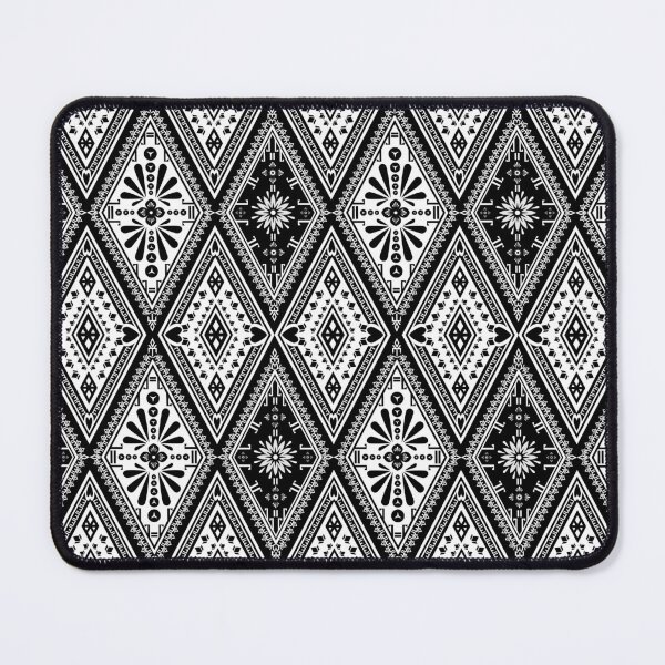 Item preview, Black and White Modern Fabric Diamond Seamless Pattern #2 designed and sold by Kasalongdesign.