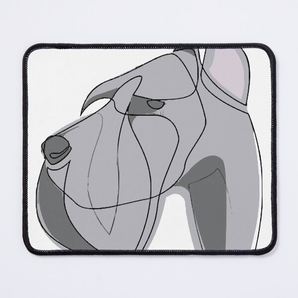 Item preview, Giant Schnauzer - one line drawing with colour  designed and sold by gussmeriwe.
