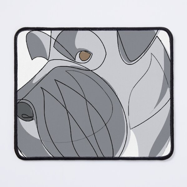 Item preview, Mittelschnauzer - one line drawing with colour designed and sold by gussmeriwe.