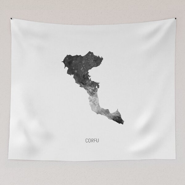 Item preview, Corfu Watercolor Map designed and sold by ArtPrints.
