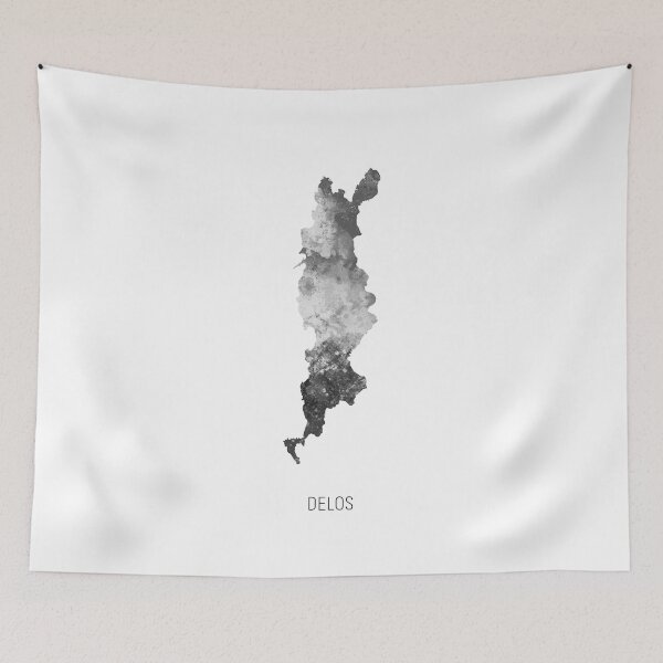 Item preview, Delos Watercolor Map designed and sold by ArtPrints.