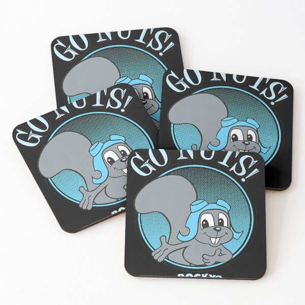 Item preview, Rocky And Bullwinkle Go Nuts Circle Poster designed and sold by delvin-ansley.