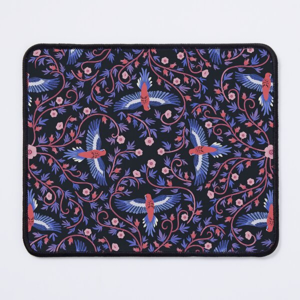Item preview, Crimson Rosella Parrots and Flowers designed and sold by lurepeating.