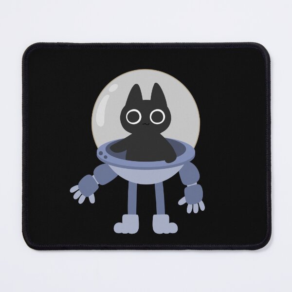 Item preview, robot - space black cat vintage retro graphic designed and sold by TNwandesignart.
