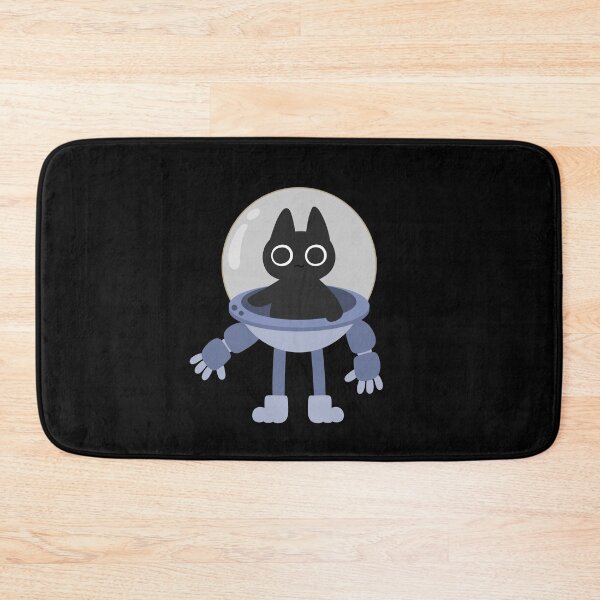 Item preview, robot - space black cat vintage retro graphic designed and sold by TNwandesignart.