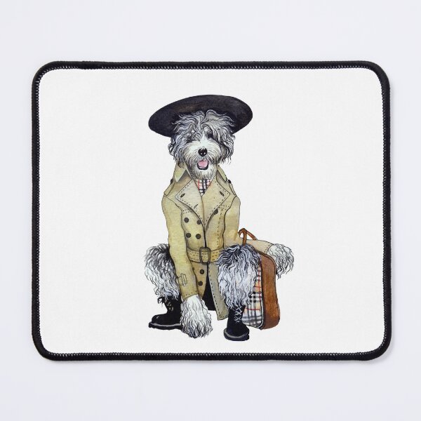 Item preview, Sheepadoodle wearing trenchcoat designed and sold by Ekaterina Khozatskaya.