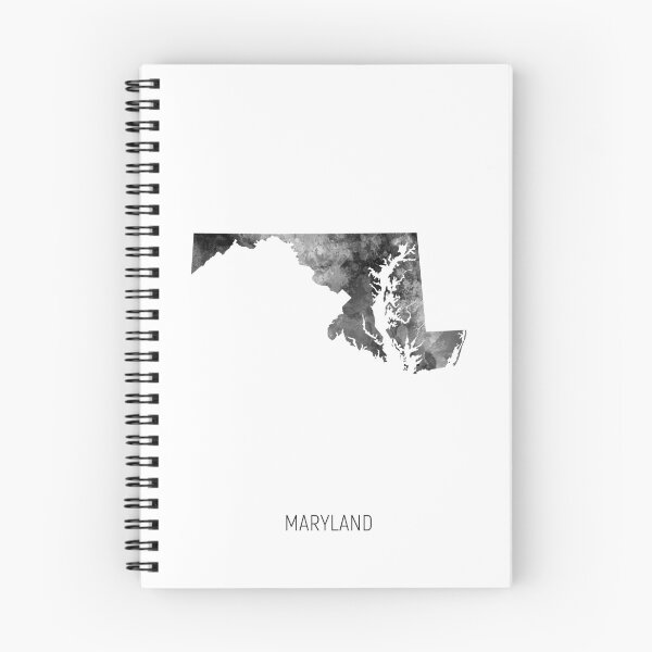 Artikelvorschau, Maryland-Aquarellkarte entworfen und verkauft von ArtPrints.