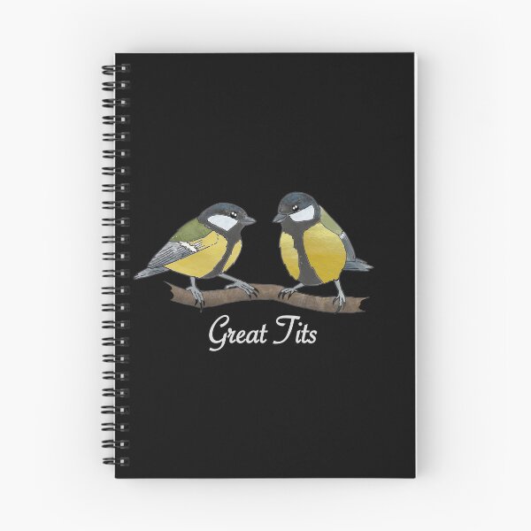 Item preview, Great Tits (white text for dark background items) designed and sold by C-Birb.